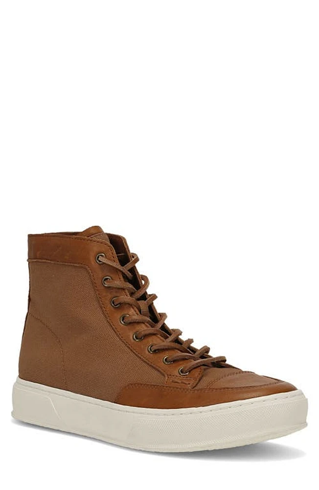 Frye Hoyt Mid Water Resistant Sneaker Brown Leather at Nordstrom,