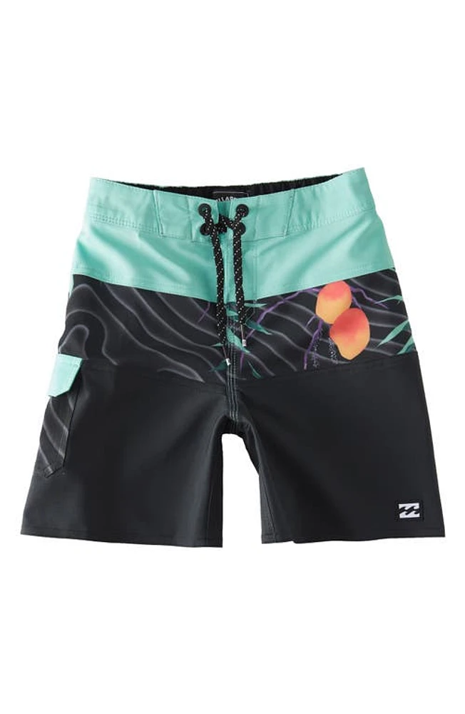 Billabong Kids' Tribong Pro Swim Trunks Asphalt at Nordstrom,