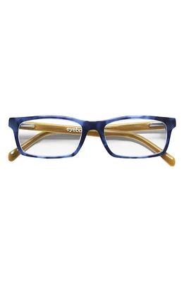 eyebobs Number Crunchers 54mm Rectangular Reading Glasses in Medium Blue/Clear at Nordstrom, Size +2.75