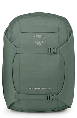 Osprey Sojourn Porter 46-Liter Recycled Nylon Travel Backpack in Koseret Green at Nordstrom