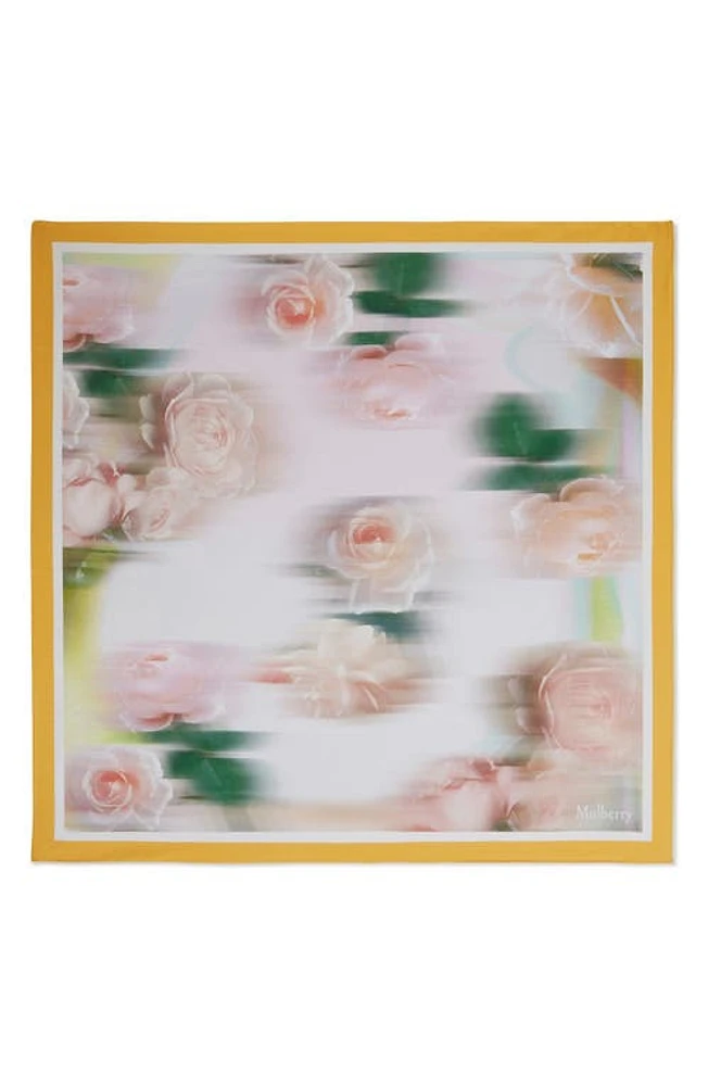 Mulberry Print Silk Scarf in Solar Blush at Nordstrom