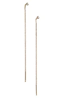 Zoë Chicco Diamond Threader Earrings in Yellow Gold at Nordstrom