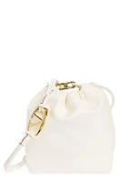 Valentino Garavani Medium VLOGO Leather Drawstring Bag in 098 Ivory at Nordstrom