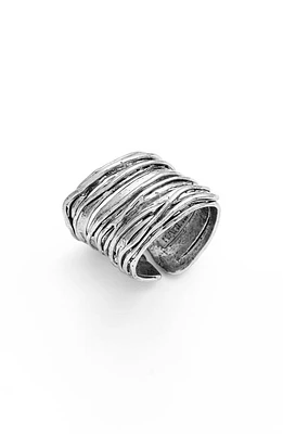 Karine Sultan Adjustable Band Ring in Silver at Nordstrom