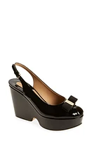 FERRAGAMO Lally Platform Slingback Pump Black at Nordstrom,