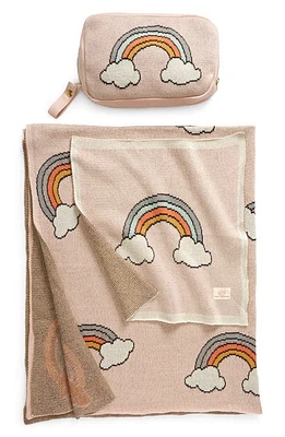 Pink Lemonade Rainbow Organic Cotton Baby Blanket & Travel Pouch Set at Nordstrom