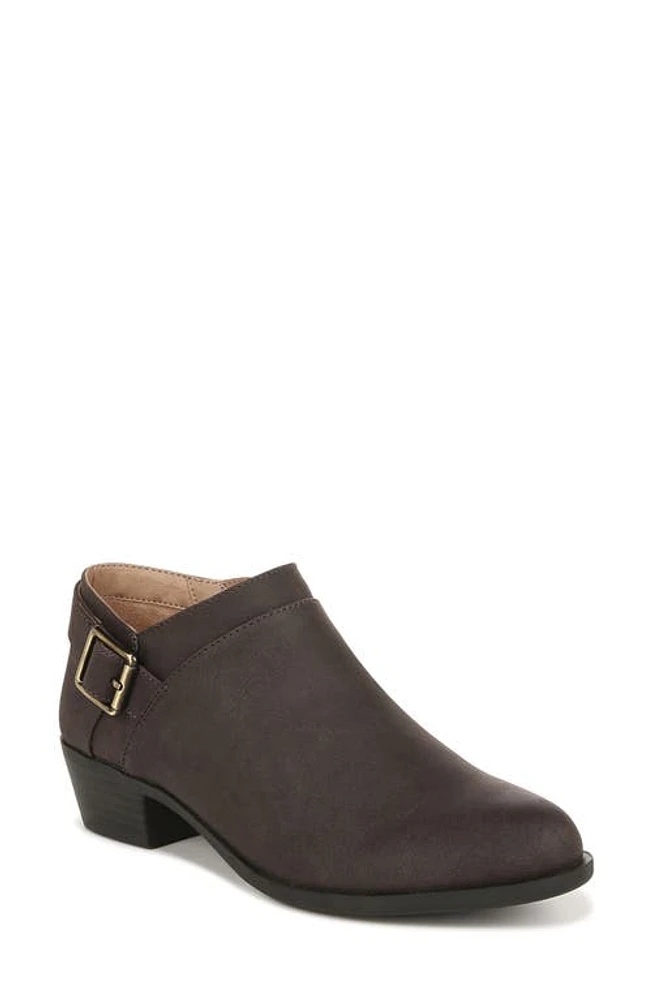 LifeStride Alexi Buckled Ankle Bootie Dark Chocolate at Nordstrom,