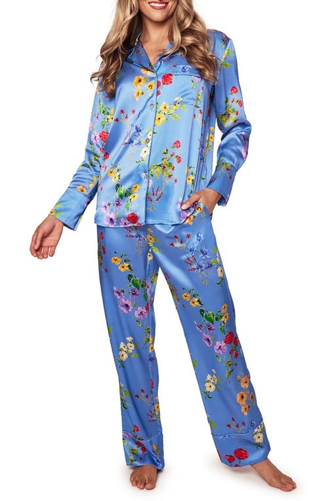 Petite Plume Brilliant Botanical Mulberry Silk Pajamas at Nordstrom