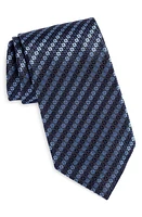 ZEGNA TIES Macroarmature Stripe Silk Tie in Navy at Nordstrom