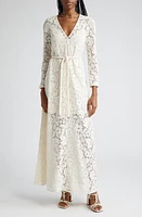 Zimmermann Matchmaker Floral Lace Belted Long Sleeve A-Line Dress at Nordstrom,