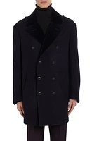 TOM FORD Officer Wool Felt Peacoat Dark Blue at Nordstrom, Us