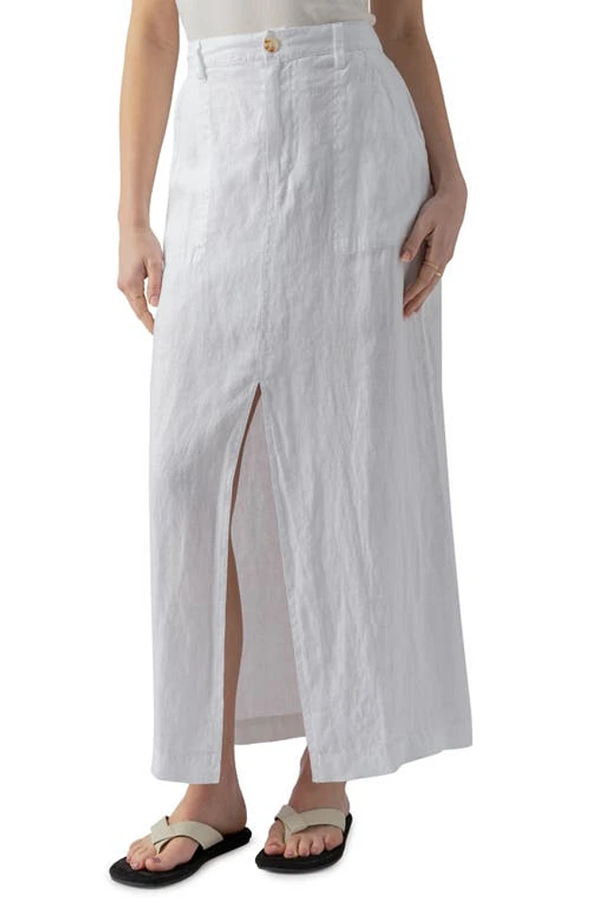 Sanctuary Boardwalk Linen Maxi Skirt in White at Nordstrom, Size 29