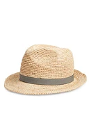 Nordstrom Crochet Raffia Trilby Hat in Natural at Nordstrom