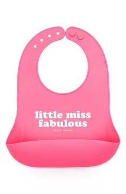 Bella Tunno Little Mis Fab Silicone Wonder Bib in Pink at Nordstrom