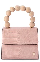 Olga Berg Caylee Wooden Bead Handbag in Pink at Nordstrom