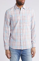 Faherty Sunwashed Chambray Button-Up Shirt Coral Bay Plaid at Nordstrom,