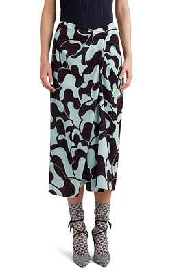 Dries Van Noten Sampa Abstract Print Midi Skirt Mint at Nordstrom, Us