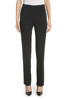 Akris punto Francoise Wool Straight Leg Pants Black at Nordstrom,