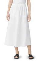 Eileen Fisher A-Line Organic Linen Midi Skirt at Nordstrom,