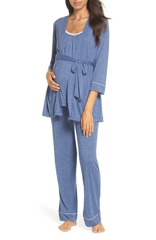 Belabumbum Maternity/Nursing Robe & Pajamas Chambray at Nordstrom,