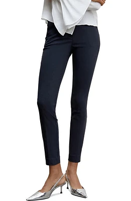 MANGO Stretch Crop Skinny Pants in Dark Navy at Nordstrom, Size 10