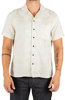 HIROSHI KATO The Wrench Double Layer Notched Collar Camp Shirt Beige Aloha at Nordstrom,