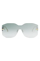 'Fendigraphy Geometric Sunglasses in Shiny Endura Gold /Green at Nordstrom