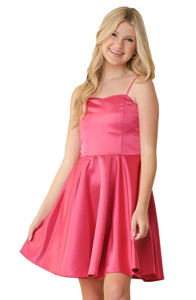 Un Deux Trois Kids' Fit & Flare Dress Fuchsia at Nordstrom,