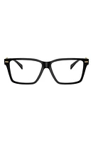 Versace 56mm Rectangular Optical Glasses in Black at Nordstrom