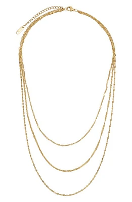 Petit Moments Allegra Triple Layered Chain Necklace in Gold at Nordstrom