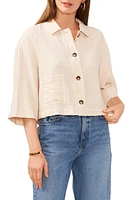 Vince Camuto Oversize Crop Button-Up Shirt at Nordstrom,