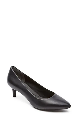 Rockport Total Motion Kalila Kitten Heel Pump Black Leather at Nordstrom,