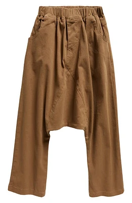 King + Lola Kids' Elastic Waist Baggy Pants Brown at Nordstrom,