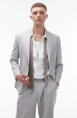 Topman Slim Fit Light Grey Sport Coat at Nordstrom,