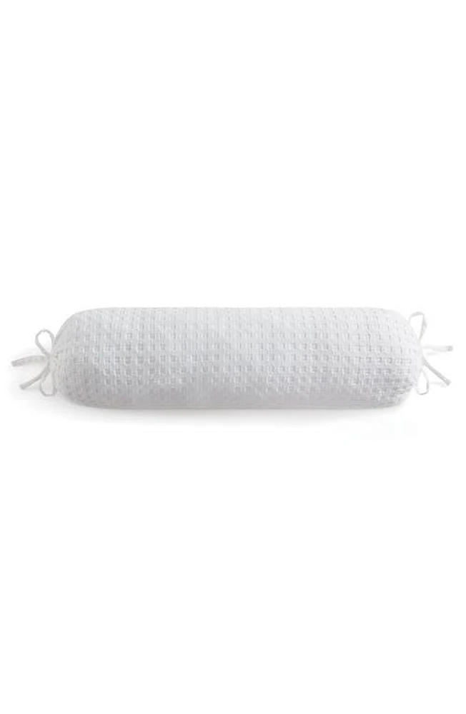 DKNY Pure Waffle Cotton Bolster Sham in White at Nordstrom, Size 12X36