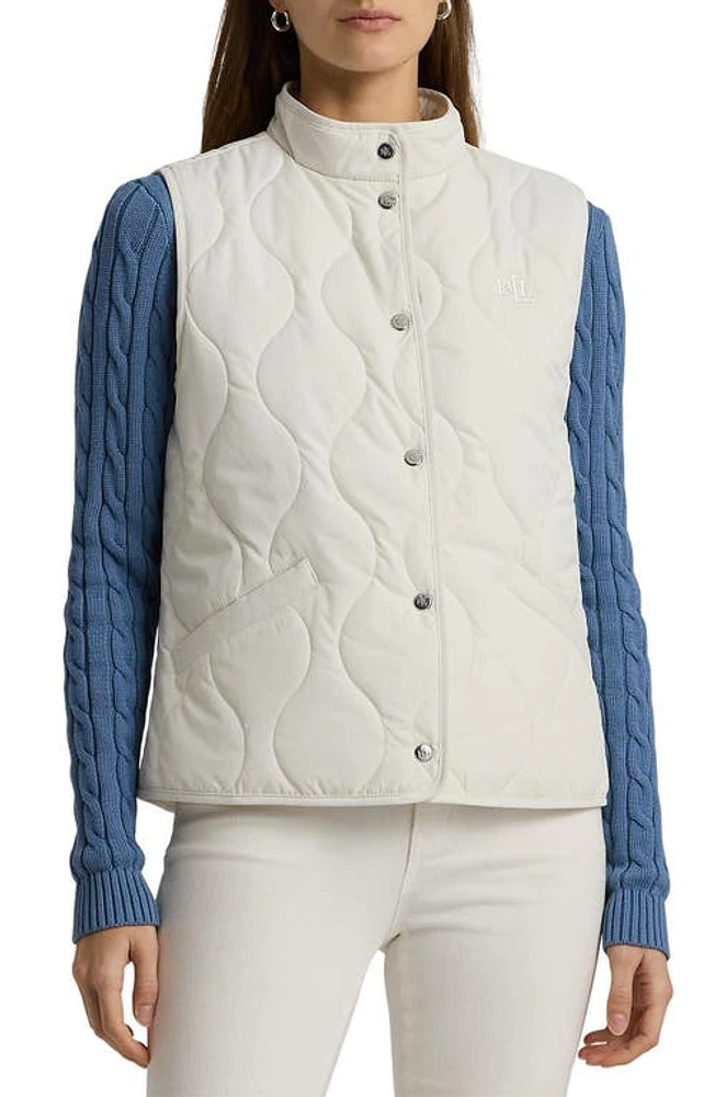 Lauren Ralph Quilted Snap-Up Vest at Nordstrom,