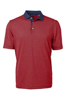 Cutter & Buck Microstripe Performance Recycled Polyester Blend Golf Polo at Nordstrom,