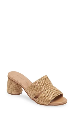 Chocolat Blu Raffia Slide Sandal Natural at Nordstrom,