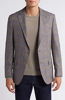 Peter Millar Tailored Fit Wool Blend Sport Coat Brown at Nordstrom,