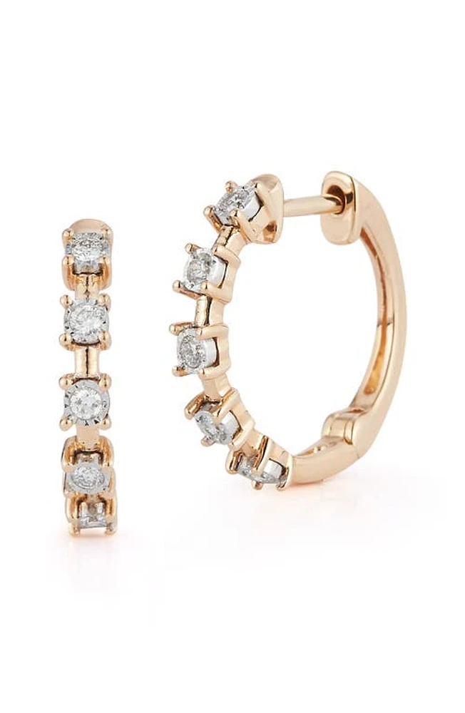 Dana Rebecca Designs Ava Bea Interval Diamond Hoop Earrings in Yellow Gold at Nordstrom