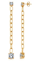 Crislu Cubic Zirconia Chain Drop Earrings in Gold at Nordstrom