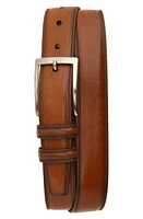 Torino Kipskin Leather Belt Walnut at Nordstrom,