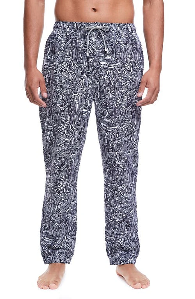 Boardies Forest Faces Drawstring Pants Black White at Nordstrom,