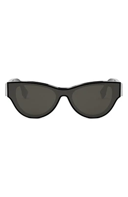 'Fendi First 53mm Cat Eye Sunglasses in Shiny Black /Smoke at Nordstrom