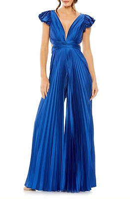 Mac Duggal Ruffle & Pleat Wide Leg Jumpsuit at Nordstrom,