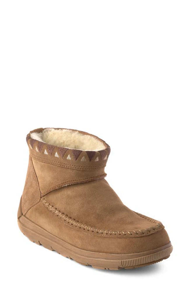 Manitobah Reflections Genuine Shearling Water Resistant Bootie Oak at Nordstrom,