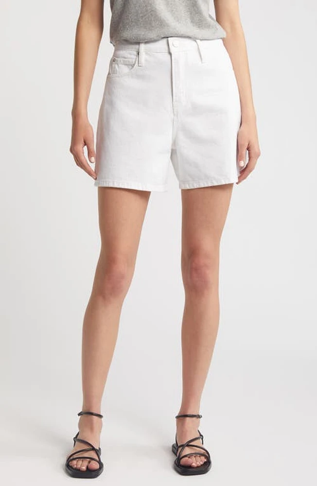 FRAME The Easy Denim Shorts White at Nordstrom,