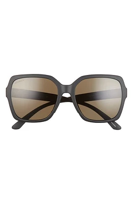 Smith Flare 57mm Polarized Sunglasses in Matte Black/Gray Green at Nordstrom