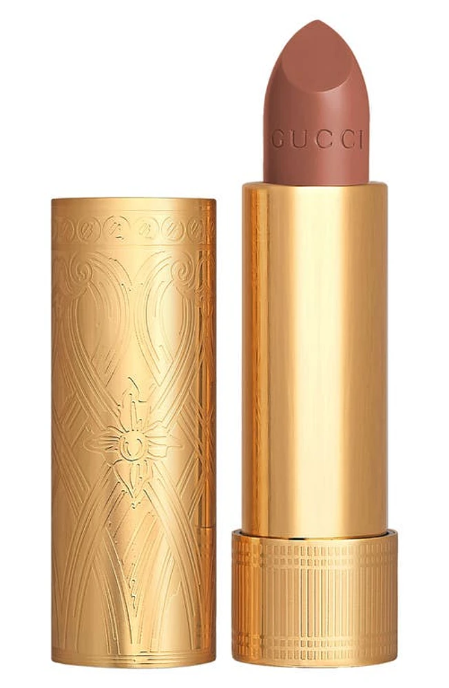 Gucci Rouge à Lèvres Satin Lipstick in 121 Elena Sand at Nordstrom