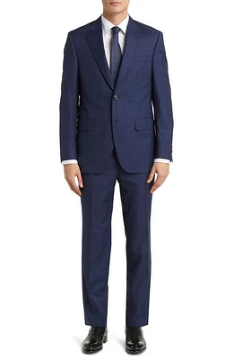 Peter Millar Tailored Fit Wool Suit Blue at Nordstrom,